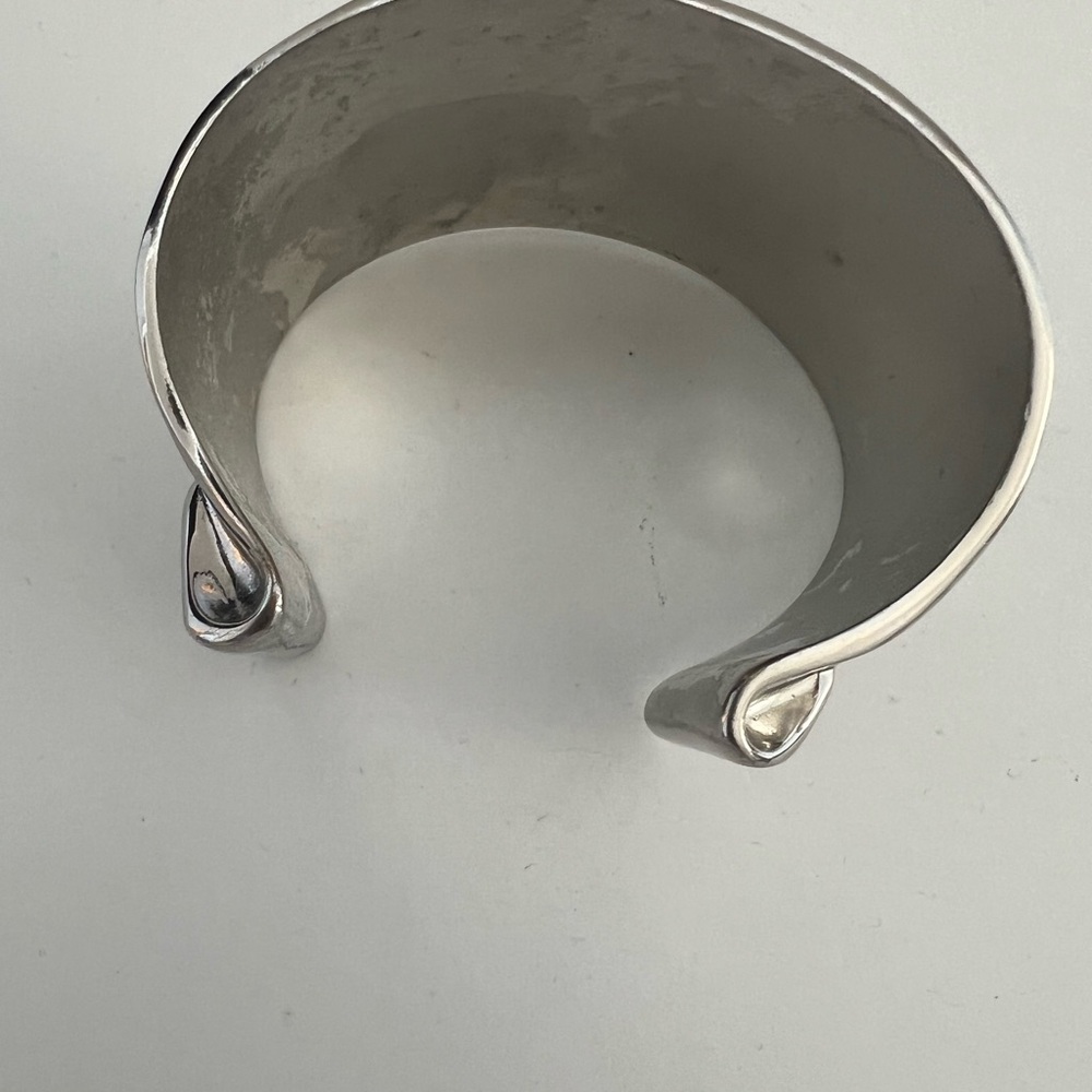 Silver Cuff Bracelet just beautiful! Has good weight and thickness. - Picture 2 of 3